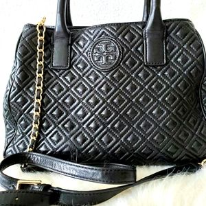 Tory Burch Fleming Crossbody Bag Black purse